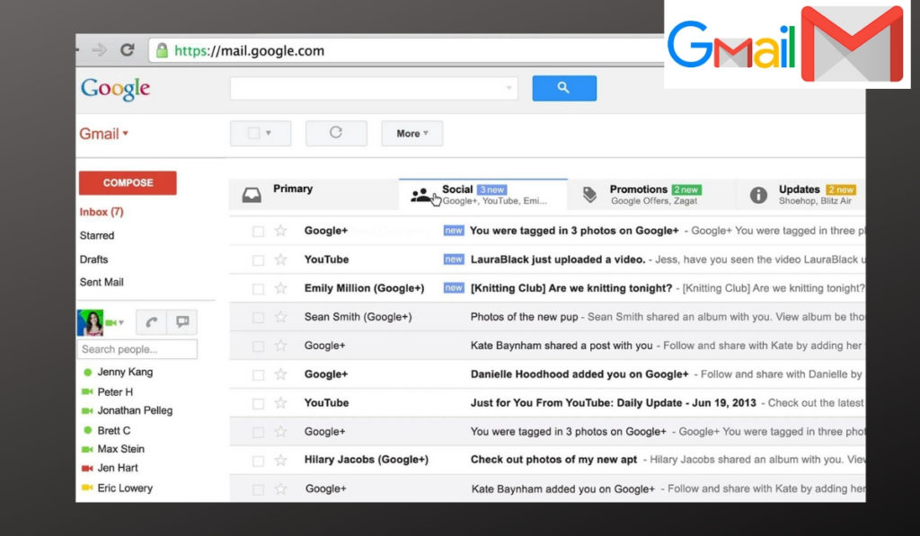 interfaz gmail