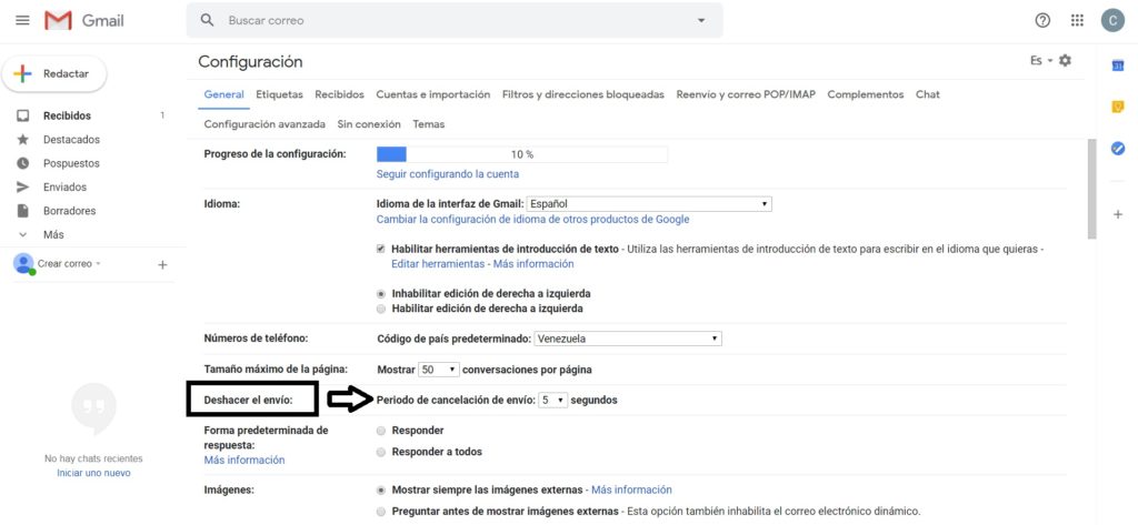 deshacer envio gmail paso 3